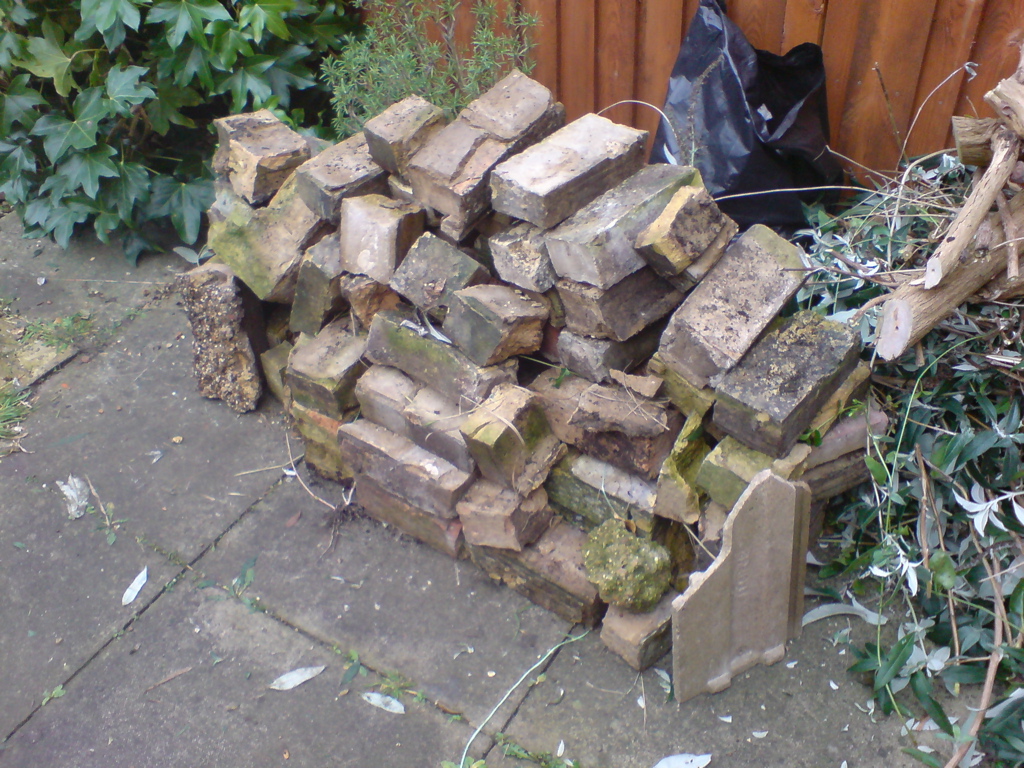 Pile of bricks for hardcore 